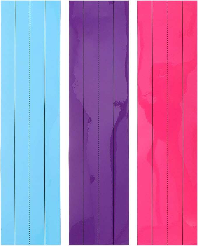 Homoyoyo 3pcs Magnetic Sentence Strips with Unique Lined Design and Magnetic Paste for Blackboards and Desks for Whiteboard and Fridge Organization