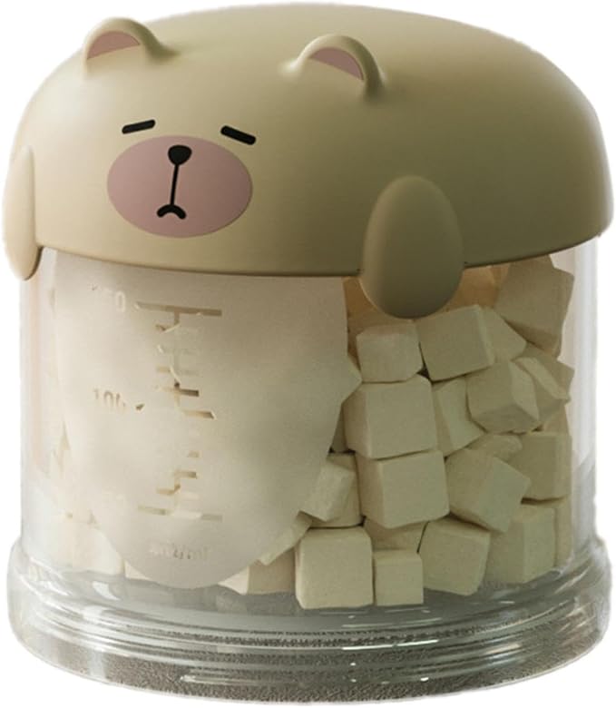 Airtight Dog Treat Container with Lid – Pet Snack Storage Jar for Countertop, 𝙈𝙤𝙞𝙨𝙩𝙪𝙧𝙚-Proof Treat Bin for Dogs & Cats, Ideal for Kitchen or Pantry Use (Beige, Mini)
