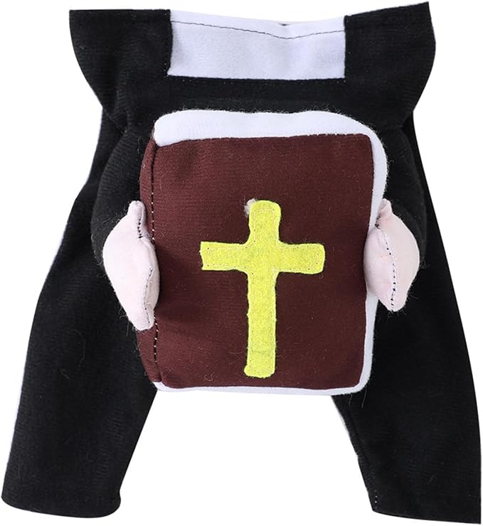Halloween Pet Costume Outfit for Dog Cats Stand Bible Cosplay Photo Ready Apparel Pet Costume Dog Cats Vestments