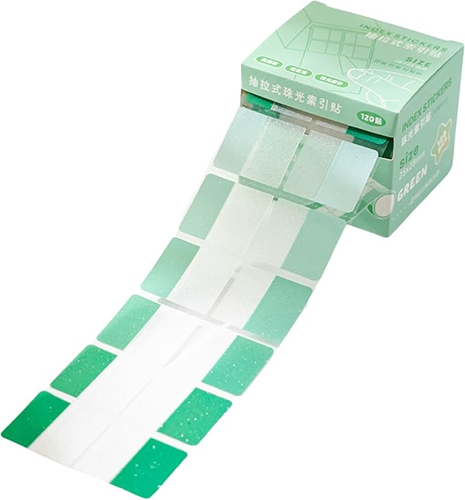 120Count Clear Colorful Page Label Markers Adhesive Notes Writable PET Label for Marking Labeling File Organizers