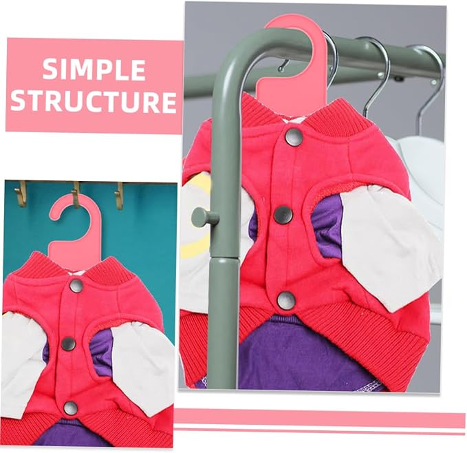 Abaodam 8Pcs Pet Clothes Hangers Plastic Skid Rack for Small Dogs and Cats Lightweight Portable for Organizing Pet Clothing Protects Garments from Deformation