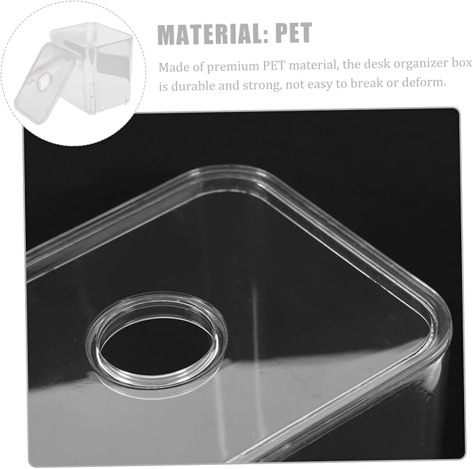 2Pcs Cosmetic Storage Box Lid Stackable Makeup Organizer Small Size for Cotton Swabs and Pads Desktop Bathroom Essentials