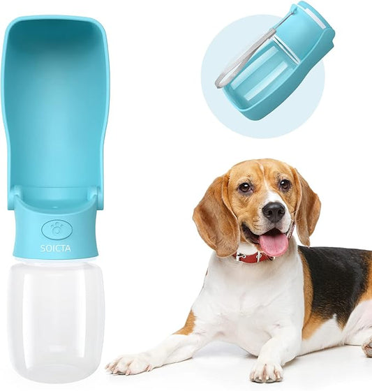 Portable Dog Small Animals Water Bottle for Walking 19 OZ or 12 OZ Pet Water Bottles for Puppy Medium Large Dogs Little Animals Water Dispenser Dog Small Animals Water Bowl