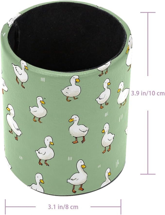 Cute Duck Pen Holder, Pencil Cup Marker Brush Holder Desk Storage Case, Desktop Organizer for School Office Home Supplies