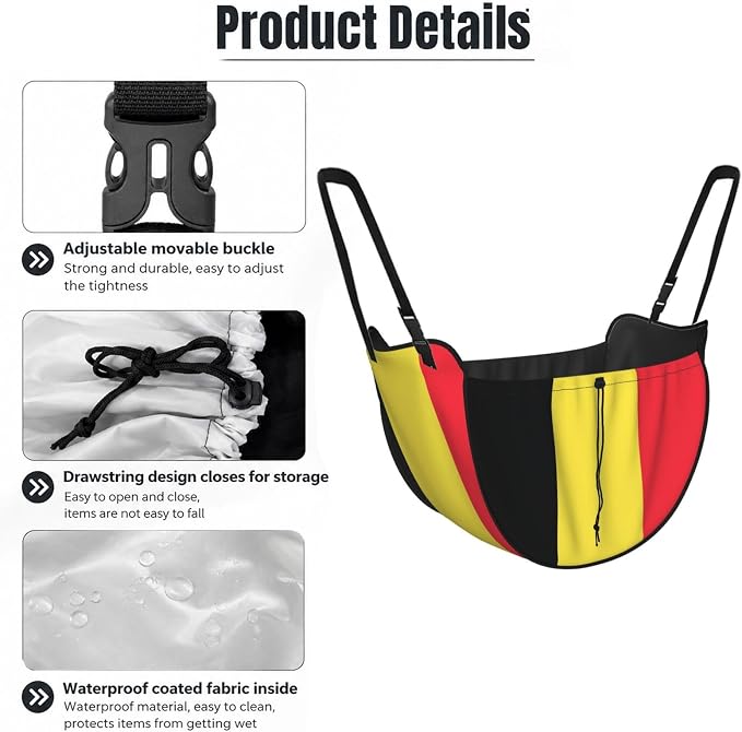 Flag of Belgium Car Seat Organizer-Backseat Storage Bag for Travel | Waterproof Durable. Holds Snacks Gear Essentials. Fits Most Cars.