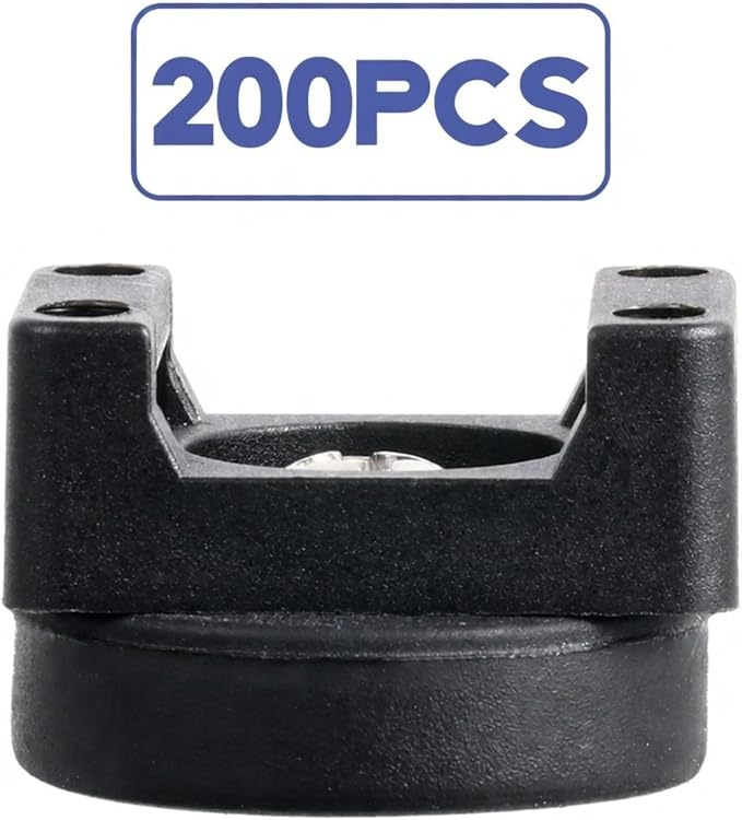 Yookeer 200 Pcs Magnetic Zip Tie Mount Cable Clips Black,22 Mm | Multipurpose Cable Clips Wire holder for Electrical Wiring, Magnet Base for Metal Surfaces, Without Drilling, Reusable