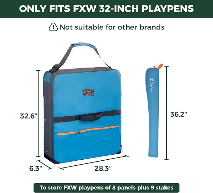FXW Dog Playpen Storage Bag, Fits 32" H 8 Panels & Partition Connector, Fits for 24"/32" H Homeplus/Rollick/Instant Dog Playpen