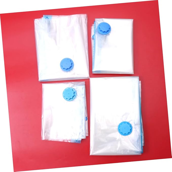 Vacuum Seal Bags for Clothing 10 Pack Manual Air Pump Space Saver Compression Bags for Bed Sheets Pillowcases