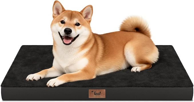 Outdoor Waterproof Orthopedic Dog Bed for Medium Size Dogs | Egg Crate Foam for Joint Support, Fits 36x23 Crates, TPU Waterproof Layer, Machine Washable 1680D Oxford Cover, Up to 50 lbs