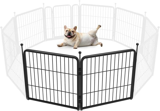 FXW Rollick Dog Playpen, Indoor, Yard & RV Camping, 24" H, 2 Panels | Easy setup, Heavy-duty, DIY layouts, for Puppies & Small Dogs, Patented