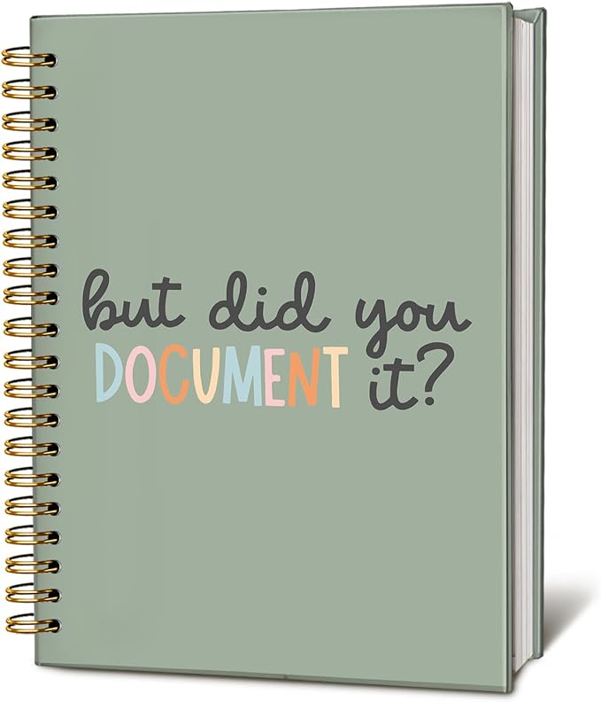 LIANGW But Did You Document It Funny Green Notebooks for Work | Funny Work Gifts for Coworkers & Boss, Coworker Office Gifts for Men Women, Funny Office Supplies, Fun Notebooks 5.5x8.3 In