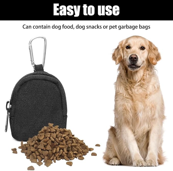 MiOYOOW Dog Treat Bag, Mini Pet Training Snack Bag EDC Coin Purse for Dog Treats Whistles Keys Headphones (3.3 * 2.6 * 1.0")
