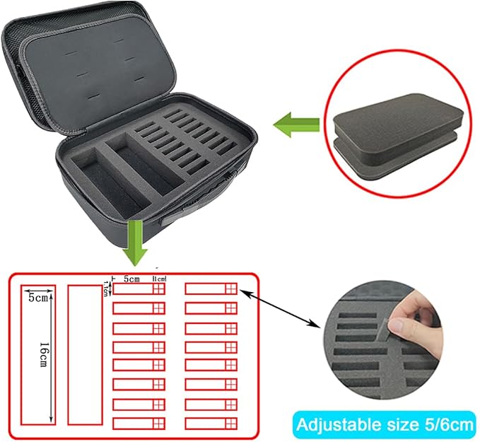 Hair Clippers Hard Travel Case, Hair Cutting Barber Supplies Holder, Trimmer Organizer Storage Bag for Pet Hair Clipper Storage Box for Men Razor Guard Grooming