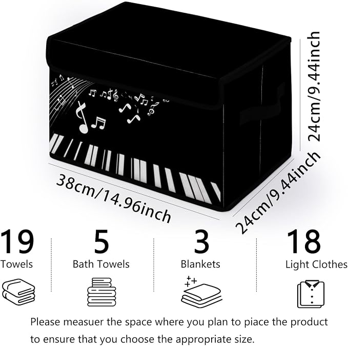 Stackable Clothes Storage Bins with Lids 3 Pack | Closet Organizers, Fabric Box, For Blanket Clothes, Under Bed Storage Containers