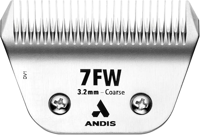 Andis 561465 ceramicEDGE Detachable Wide Blade #7FW – Carbon Steel Pet Clipper Blade, Coarse Tooth, Professional Grooming Performance