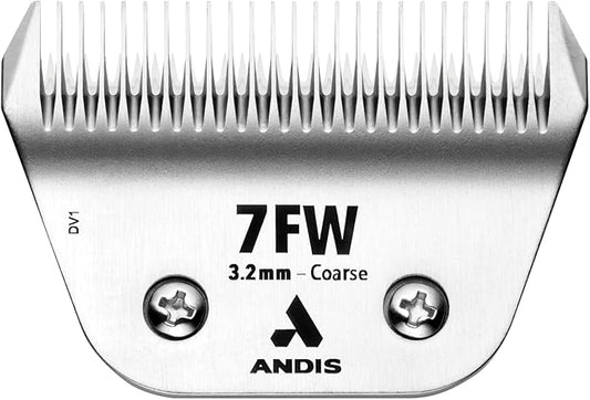 Andis 561465 ceramicEDGE Detachable Wide Blade #7FW – Carbon Steel Pet Clipper Blade, Coarse Tooth, Professional Grooming Performance