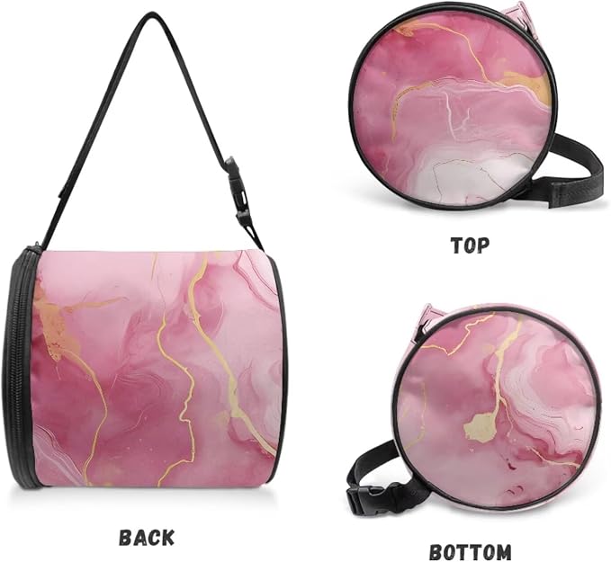Pink Marble Print Wall Mounted Toilet Paper Holder Moisture Resistant Versatile Tissue Roll Paper Holder Hanging Bathroom Tissue Towel Roll Holder 6.3 * 6.3 * 6.3 Inch