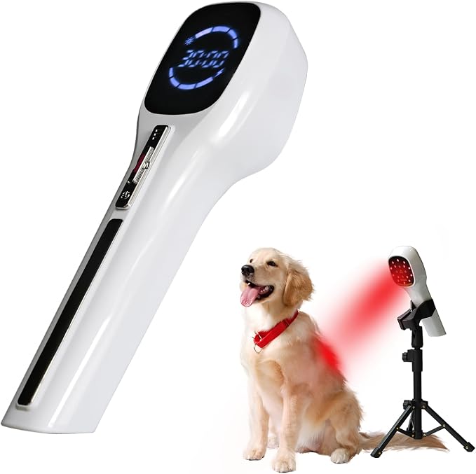 Red Light Therapy Device for Dogs - Infrared Red Light Therapy Device with Adjustable Stand, 4X808 nm &14 x650nm Therapy Device for Pain Relief Arthritis, Spinal and Promote Blood Circulation