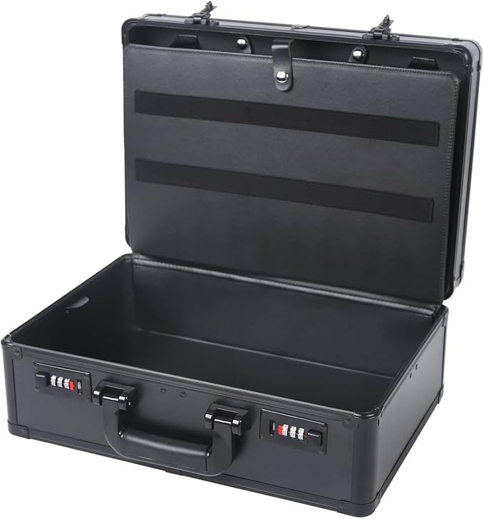 Barber Beauty Salon Tool Kits Storage Travel Carry Case,Hairdresser Salon Trimmer Holder Organizer Box with Lock,Barber Carrying Case for Hair Stylist Pet Groomer (Black)