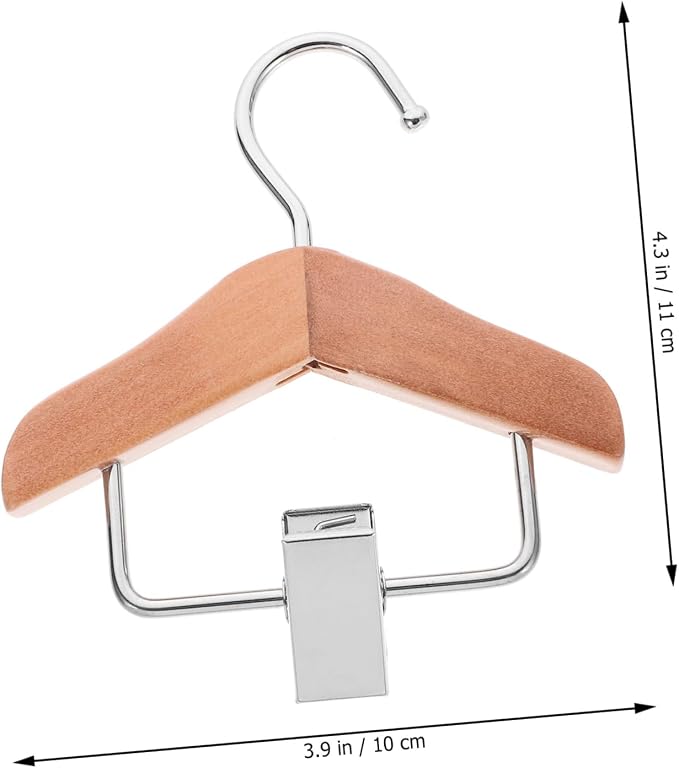 Pet Clothes Hanger Wooden Dog Clothing Rack Clip Lightweight and Portable Apparel Display for Dogs and Cats for Indoor and Outdoor Use