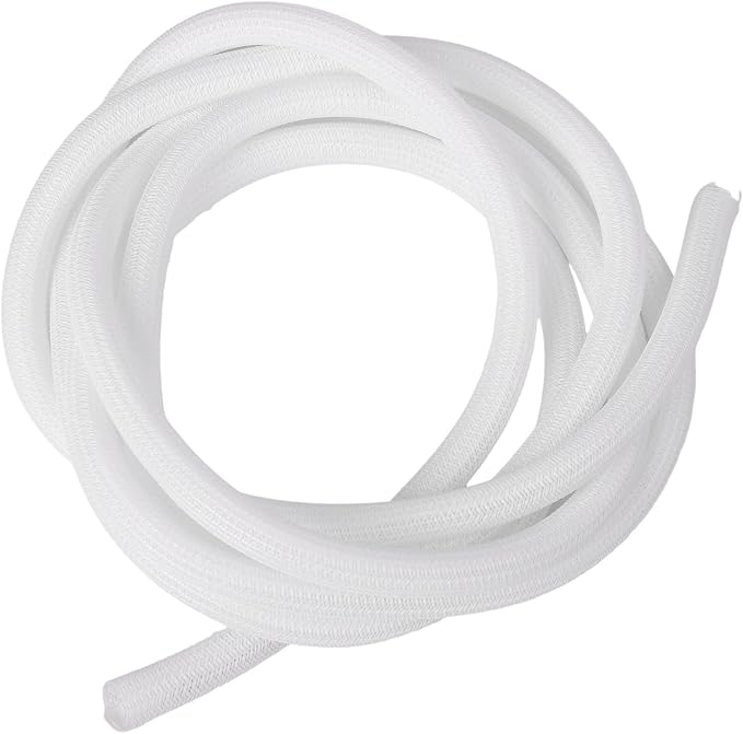 118.11 inch Self-Retracting Cable Sleeve, Fire-Resistant Wire Organizer for Home Office, Tangle-Free Cord Protector Against Pets Chewing, Black(White)