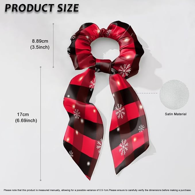 COEQINE Plaid Dog Bandana with Rip Tie Hair Ties for Women Cute Dogs Bandanas Small Pet Christmas Costume for Holiday Food Cosplay Clothes Party Costumes