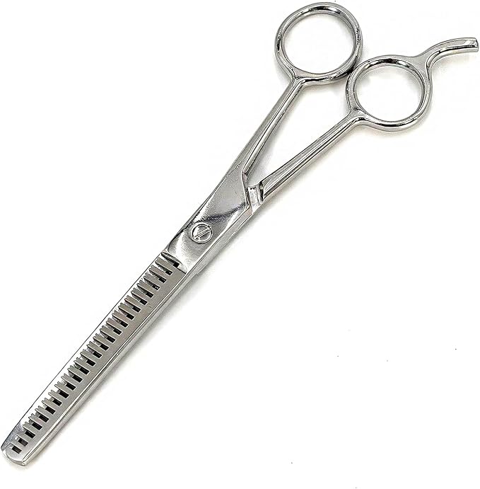 Jeffers Grooming Trim Kit 3 Piece Set - Stainless Steel Thinning Shears & Stripping Comb, Durable Leather Case With Belt Loop Flap, Portable Tools for Groomers, Farm Use or Routine Livestock