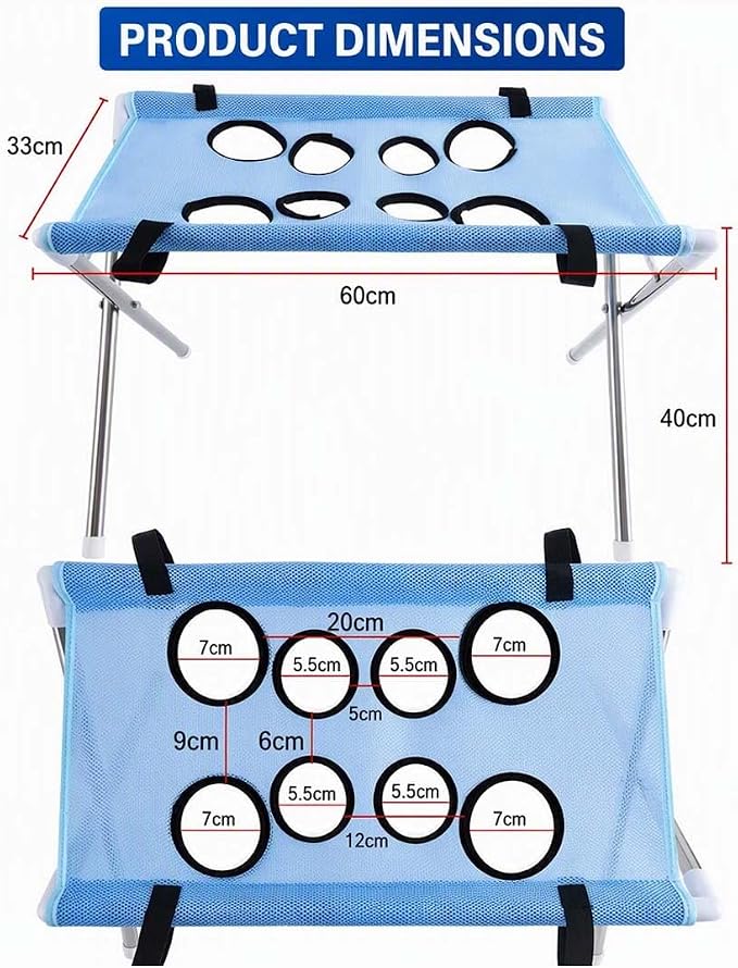 2-in-1 Foldable Pet Grooming Bed, Pet Bathing Stand, Portable Shower Station with Quick-Dry Mesh Sling, Home Nail Trimming Rack to Relieve Back Strain (A)