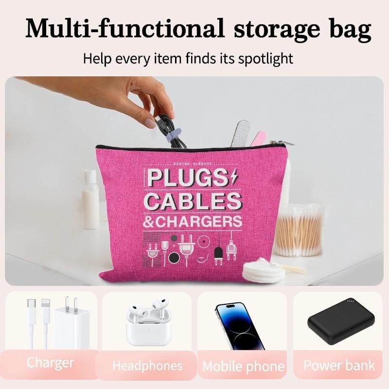 Charging Cable Organizer Bag Pouch Travel Elastic Silicone Cable Strap Cord Organizer Anti Loss Portable Earphone Plug Charger Storage Bags Data Cables Protector Cover Charge Cord Tie Wrap Protection