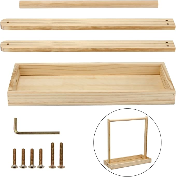 Wooden Baby Clothing Rack for Toddler, Baby Shower Crate Closet, Baby Storage Crate with Hangers, Pets Clothes Rack with Storage Box & Hanging Rod for Dogs Cats, Newborn Gifts Basket for Boys Girls