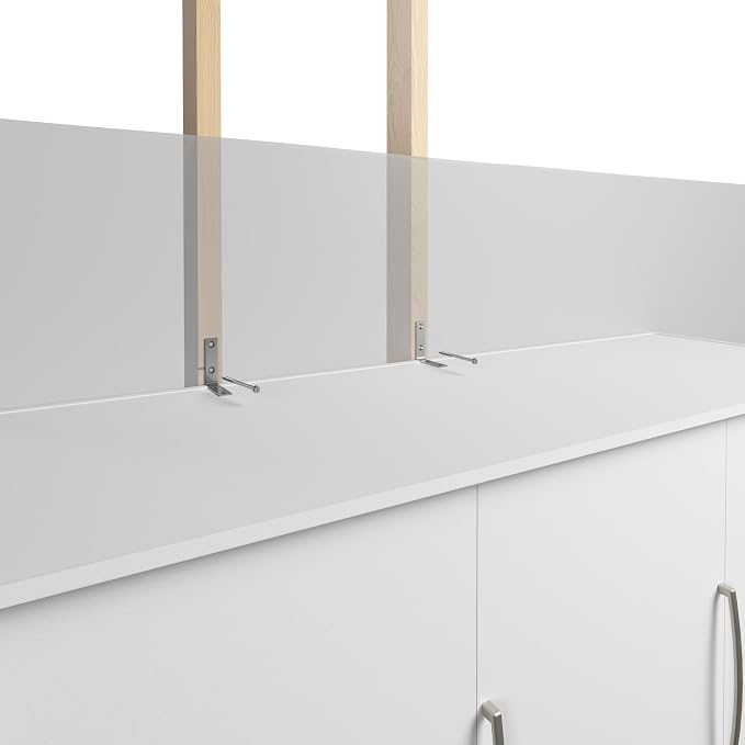 Bestar Full Murphy Bed, White, Claremont, 59W | Dual piston mechanism; for guest room or multipurpose space