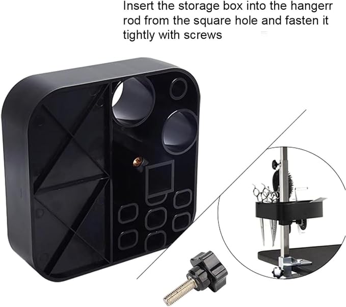 Pet Grooming Tools Storage Box, Hairdresser Shears Rack Scissors Container Haircutting Tool For Hair Salon Stylist, Desktop Organizer Storage Box,b (A)