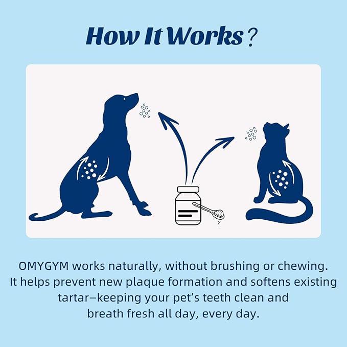 Dental Powder & Pet Teeth Cleaning Powder Kit for Dogs & Cats – Complete Oral Care Kit for Clean Teeth & Fresh Breath – Includes Dog Paw Balm, Nose Balm & Protective Paw Wax