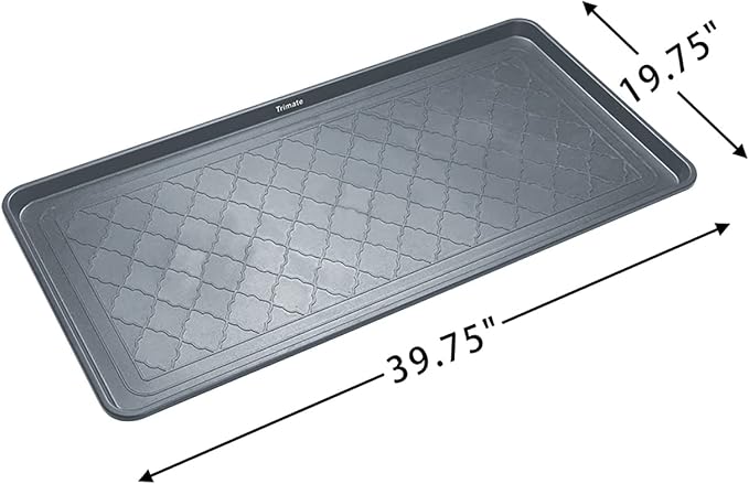 Boot Tray Extra Large 40"x20" - All-Weather, Multi-Purpose | Water-resistant recycled polypropylene, 1.25" raised edges – ideal for mudroom, entryway, garage, pet feeding mat or potted