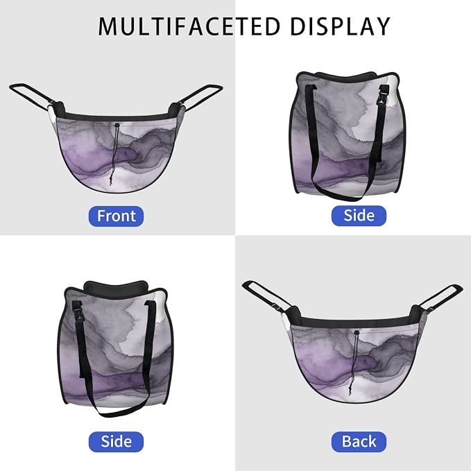 Gray Purple Wash Car Seat Organizer-Backseat Storage Bag for Travel | Waterproof Durable. Holds Snacks Gear Essentials. Fits Most Cars.
