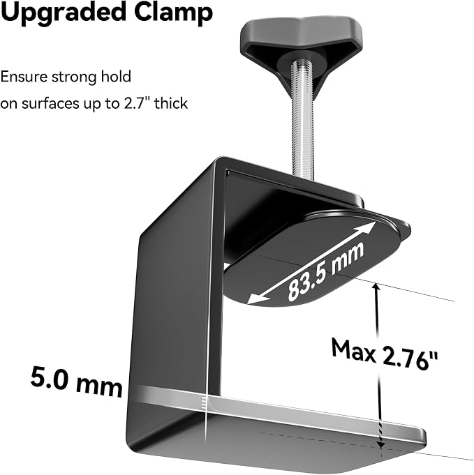 Dog Grooming Arm for Table, 42" H, 27-39" W with Hammock & 2 No-Sit Loops | Adujustable, Heavy Duty, Portable Pet Grooming Station with clamp for Nail Trimming, Cats & Dogs at Home