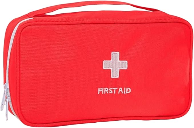 First Aid Bag First Aid Kit Empty Medical Storage Bag Red Trauma Bag for Emergency First Aid Kits Car Workshop Cycling Outdoors (Red Handle)