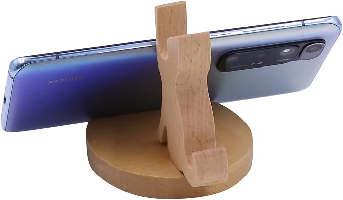 Cute Cat Cellphone Stand Holder Wooden Smartphone Desk Holder for All Mobile Phones Animal Phone Stand Desk Ornament