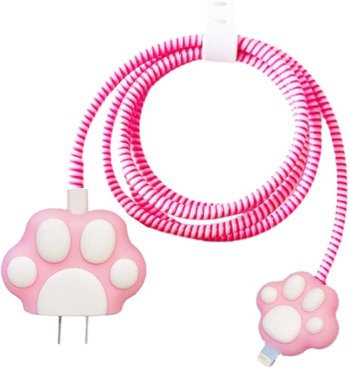ZOSTLAND 5 in 1 DIY 18W 20W Heart Shape Protector Data Cable USB Charger Line Earphone Wire Saver Organizer Compatible with iPhone 11 12 13 14 15 Pro Max