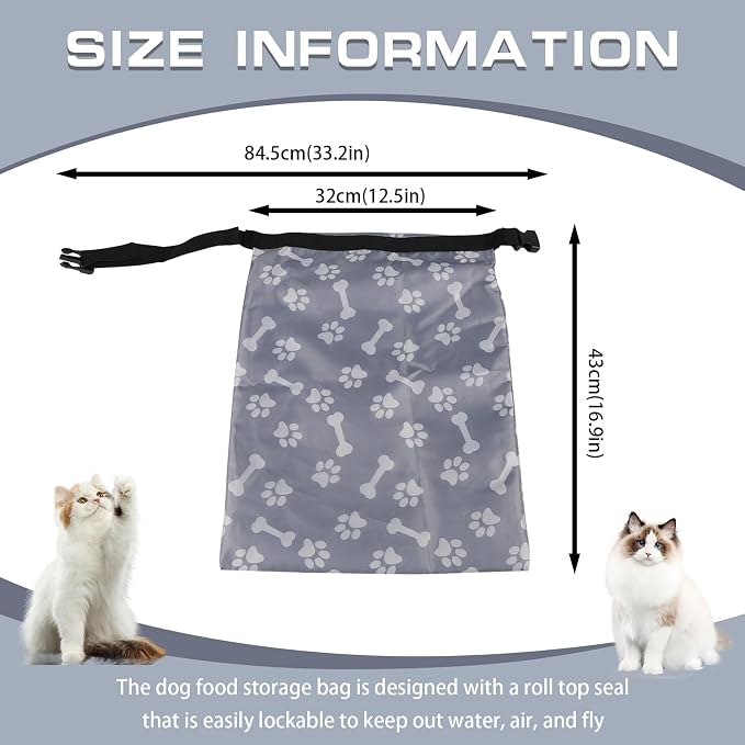 2Packs Dog Travel Bag,10 lb Dog Food Storage Container, Airtight Pet Travel Accessories, Large Capacity Dogs Food Carrier for Camping,with 1Packs Collapsible Dogs Travel Bowls,Perfect for Camping Trip