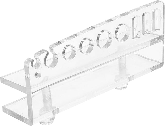 NUOBESTY Fish Tank Rack Aquarium Tool Holder Acrylic for Cleaning Tools | Portable Removable Organizer, Fits Water Grass Clips and Cutters, Lightweight Wall Mount Storage for Maintenance