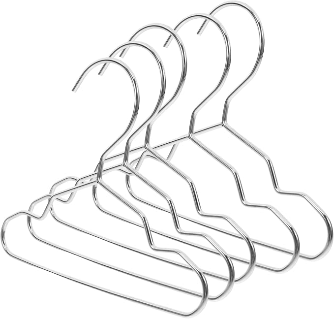 10-Pack Small Steel PET Hangers for Dog and Cat Clothing Mini PET Closet Organizer Lightweight Clothes Drying Rack for Apparel and Accessories