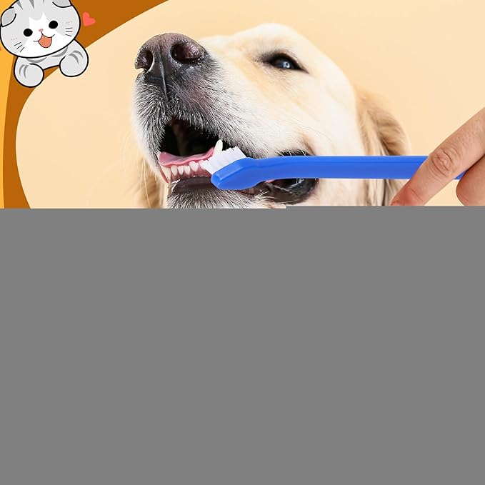 Tioncy 100 Pcs Small Dog Toothbrush Bulk Pack Long Handle Pet Toothbrushes with Soft Bristles, Dental Care Teeth Cleaning Kit for Small Breed Dogs, Cats, and Puppies (Blue)