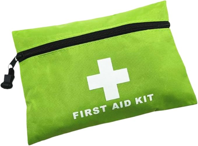 Red Emergency Bag First Aid Small Empty Travel Rescue Pouch First Responder Storage Medicine Pocket Bags for Car Home Office Kitchen Nurse Sport Outdoors Bag Only (Green 20x14cm)