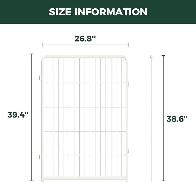 FXW Homeplus Indoor Dog Playpen, 40" H, 4 Panels, for Medium & Large Dogs | Stress-free play, Heavy-duty, Semi-open design, Easy setup, Threshold-free gate, Expandable, Patented