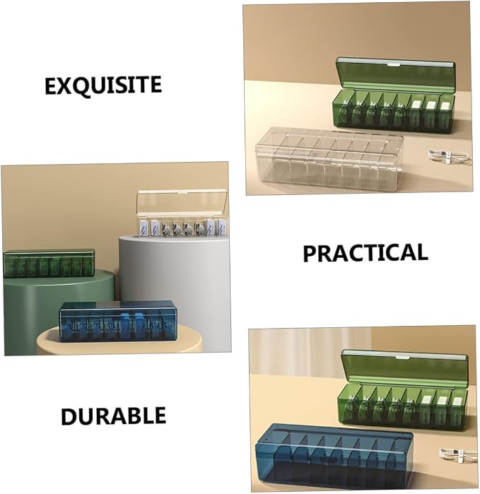 TEHAUX 2pcs Cord Organizer Box Data Cable Storage Wire Storage Bins Phone Charger Organizer Pet Material