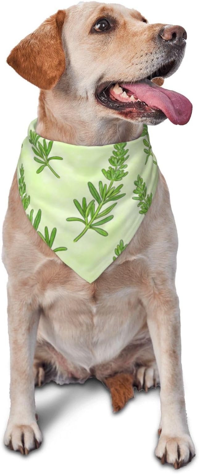 Sage Green Dog Bandana,Adjustable Triangle Bibs Dogs Scarf,Puppy Neckerchief Dog Cat Bib for Spring Summer (Grass Green)