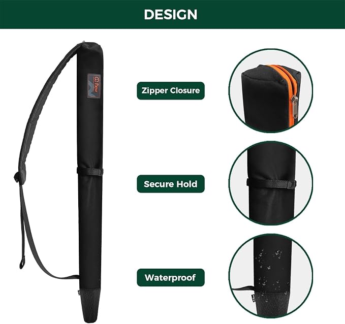 FXW Stake Bag Designed for Storing and Carrying While Camping | Multi-Brand Fit, for 50"H Playpen Stakes, Hands-Free Design, Stakes Not Included