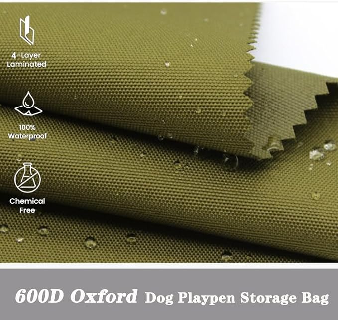 32" Dog Fence Storage Bag for Camping & RV Trips Comfortable Carry | Suitable for Foldable Exercise pens, Dog Fence Travel Bag With Handles, 600D Oxford Fabric,Neat Storage, Wear-Resistant