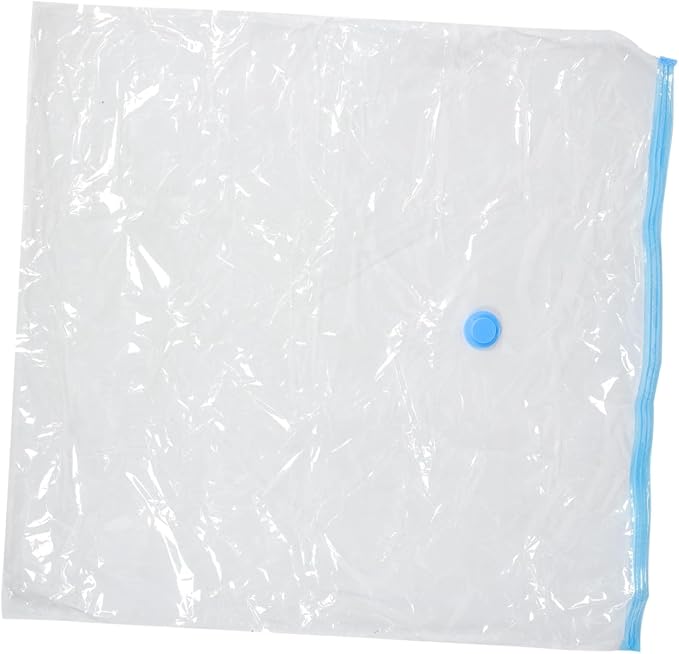 Vacuum Storage Bag Large Capacity PET and PE Household Organizer | Window, Assorted Space Saving Design, for Linens and Blankets, White Color